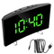 7Inch Curved LED Mirror Alarm Clock Dimmable Digital Table Clock With Large Display 5
