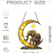 Elephant Family Moon Window Hanging Decorative Suncatcher Pendant For Home Garden 5