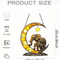 Elephant Family Moon Window Hanging Decorative Suncatcher Pendant For Home Garden 5