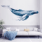Ink Wash Whale Wall Sticker Minimalist Ocean Vinyl Wall Decal For Living Room Bedroom 0