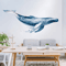 Ink Wash Whale Wall Sticker Minimalist Ocean Vinyl Wall Decal For Living Room Bedroom 2