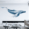 Ink Wash Whale Wall Sticker Minimalist Ocean Vinyl Wall Decal For Living Room Bedroom 3