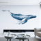 Ink Wash Whale Wall Sticker Minimalist Ocean Vinyl Wall Decal For Living Room Bedroom 3