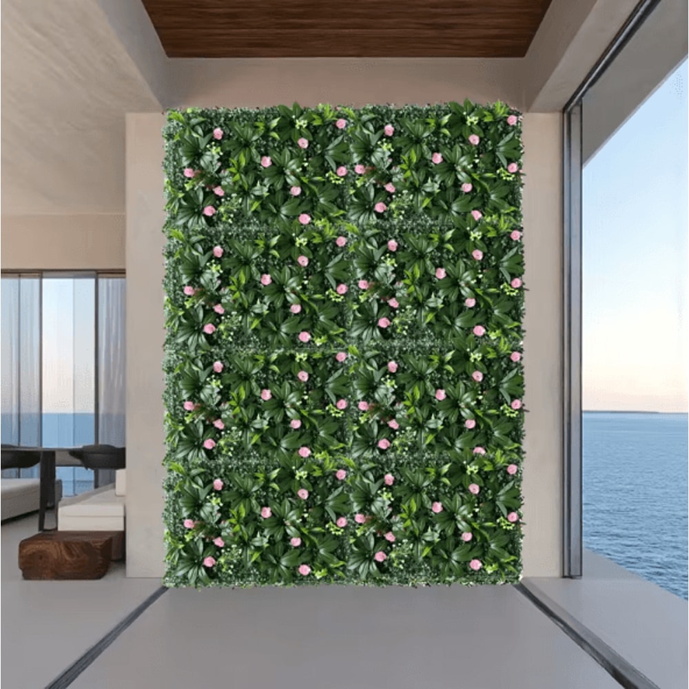Artificial Greenery Wall Panels Lifelike Plant Wall Decor For Garden Wedding Home Backdrop 2