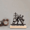 Custom Electrical Engineer Metal Sculpture Personalized Desk Decor With Wooden Base 1