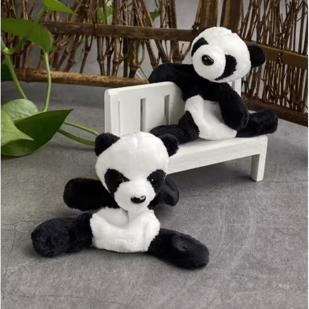 Cartoon Panda Figurine Set Cute Resin Animal Decor For Desk Shelf Home 1