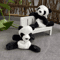 Cartoon Panda Figurine Set Cute Resin Animal Decor For Desk Shelf Home 1