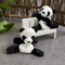 Cartoon Panda Figurine Set Cute Resin Animal Decor For Desk Shelf Home 1