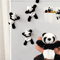 Cartoon Panda Figurine Set Cute Resin Animal Decor For Desk Shelf Home 5
