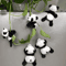 Cartoon Panda Figurine Set Cute Resin Animal Decor For Desk Shelf Home 6