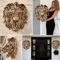 Large Gold Lion Head Wall Sculpture Luxury Resin Wall Art For Living Room Bedroom Decor 5