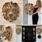 Large Gold Lion Head Wall Sculpture Luxury Resin Wall Art For Living Room Bedroom Decor 5