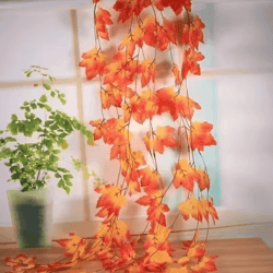 2.3m artificial maple leaf vine garland – autumn fall decor for halloween, thanksgiving & home