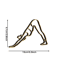 Abstract Yoga Lady Metal Sculpture Modern Meditation Figurine With Wooden Base 4