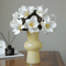 Artificial Magnolia Flower Bundle Elegant 3Branch Silk Floral Decor For Home Table Styling 0