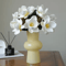 Artificial Magnolia Flower Bundle Elegant 3Branch Silk Floral Decor For Home Table Styling 0