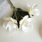 Artificial Magnolia Flower Bundle Elegant 3Branch Silk Floral Decor For Home Table Styling 5