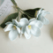 Artificial Magnolia Flower Bundle Elegant 3Branch Silk Floral Decor For Home Table Styling 7