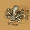 Retro Brass Octopus Figurine Vintage Metal Sea Animal Ornament For Desk Home Decor 5