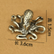 Retro Brass Octopus Figurine Vintage Metal Sea Animal Ornament For Desk Home Decor 5