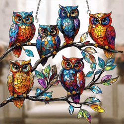 colorful owl pendant light – decorative animal hanging lamp for home & garden
