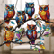 Colorful Owl Pendant Light Decorative Animal Hanging Lamp For Home Garden 0