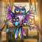 Colorful Owl Pendant Light Decorative Animal Hanging Lamp For Home Garden 3