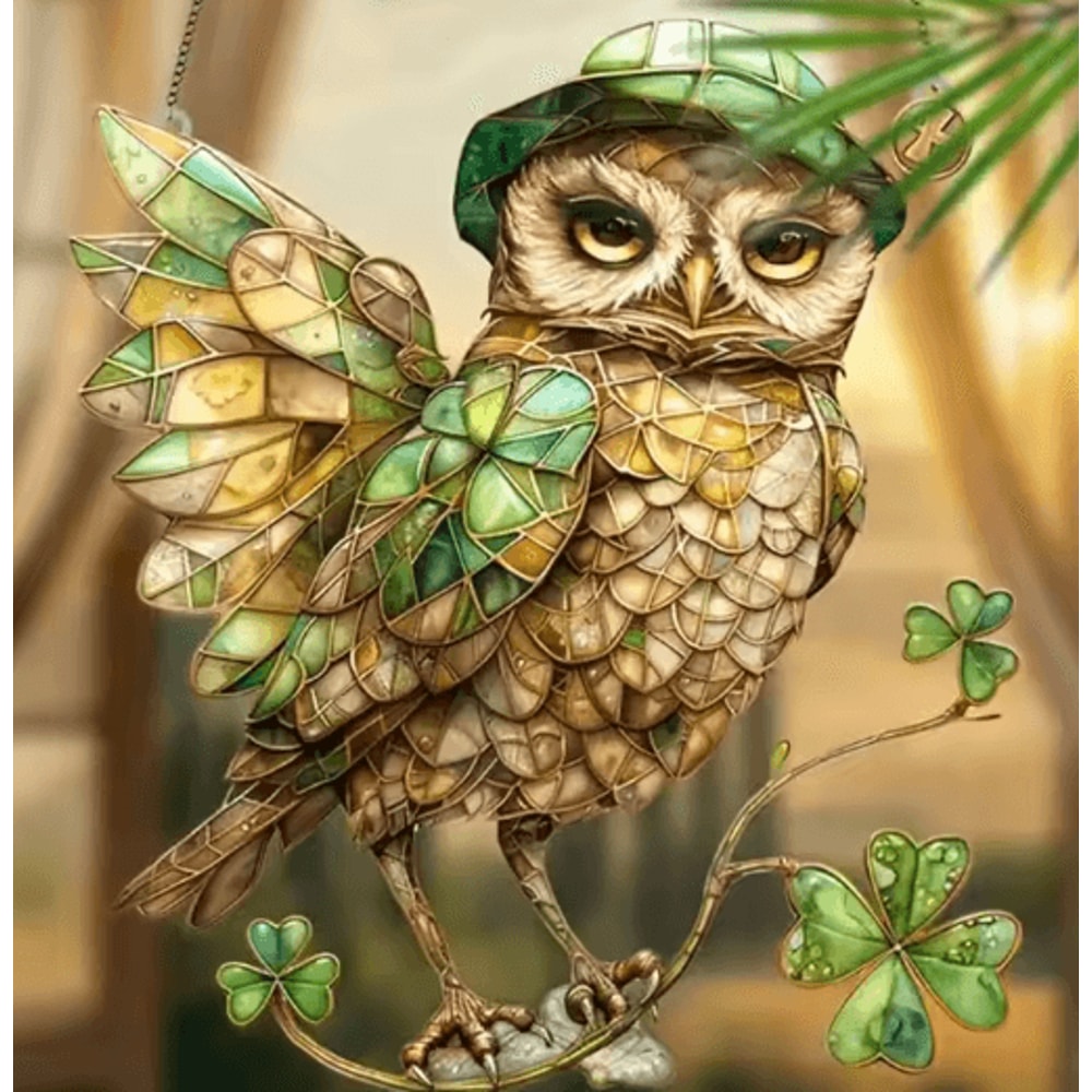 Colorful Owl Pendant Light Decorative Animal Hanging Lamp For Home Garden 5