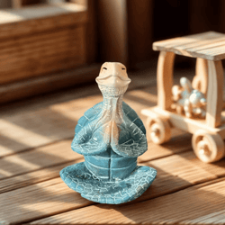 zen meditation turtle resin statue – peaceful yoga turtle figurine for home & garden