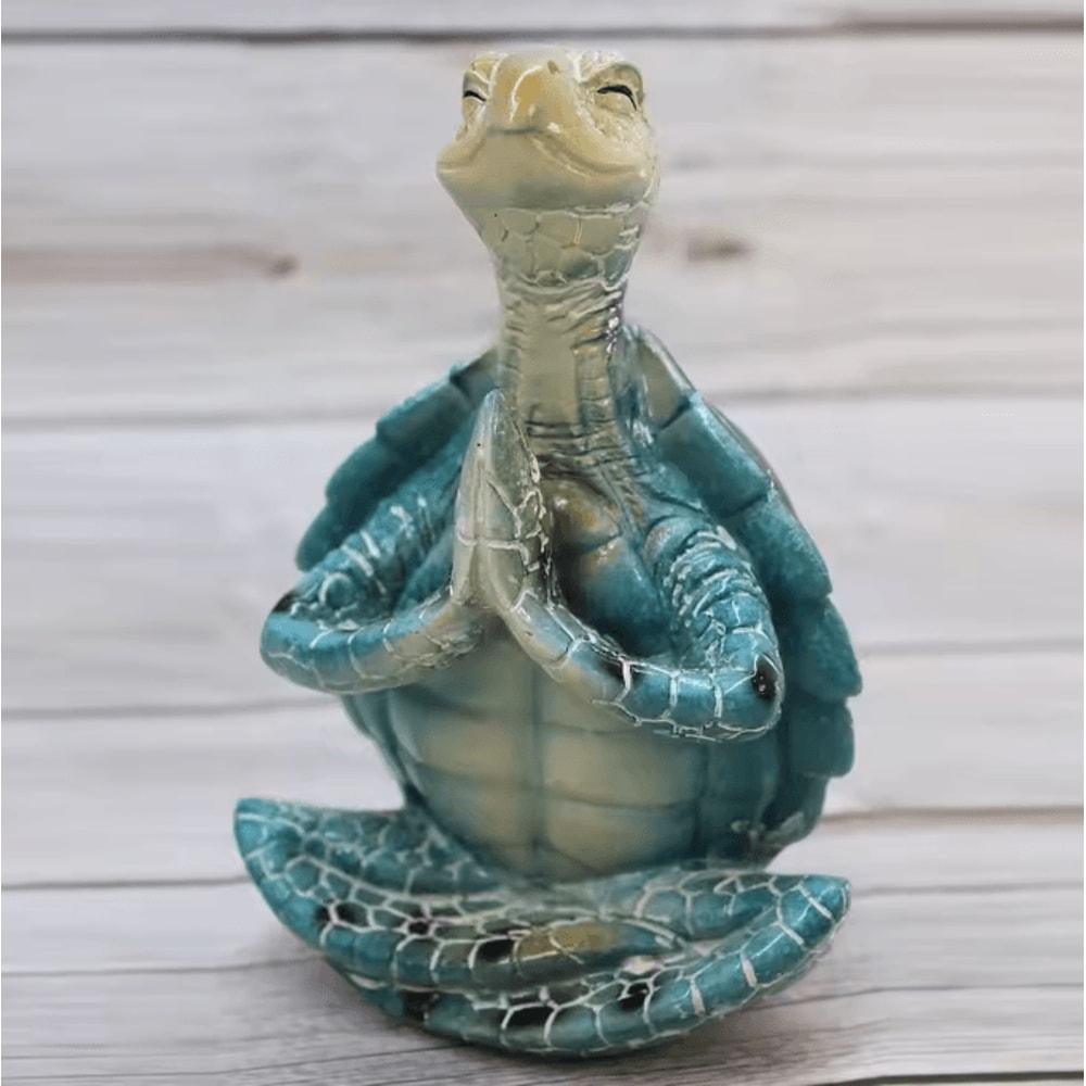 Zen Meditation Turtle Resin Statue Peaceful Yoga Turtle Figurine For Home Garden 4