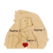 Custom Name Bear Puzzle Ornament Personalized Family Wooden Decor Keepsake 4