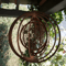 Rustic Metal Spiral Wind Spinner Hanging Weather Vane Decor For Balcony Garden Window 0