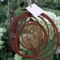 Rustic Metal Spiral Wind Spinner Hanging Weather Vane Decor For Balcony Garden Window 1