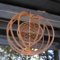 Rustic Metal Spiral Wind Spinner Hanging Weather Vane Decor For Balcony Garden Window 2