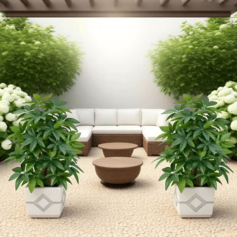 LushLife Realistic Artificial Money Tree Palm For Indoor Outdoor Decor 3
