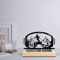 AlpineCraft Personalized Skiing Metal Figurine With Wooden Base 1