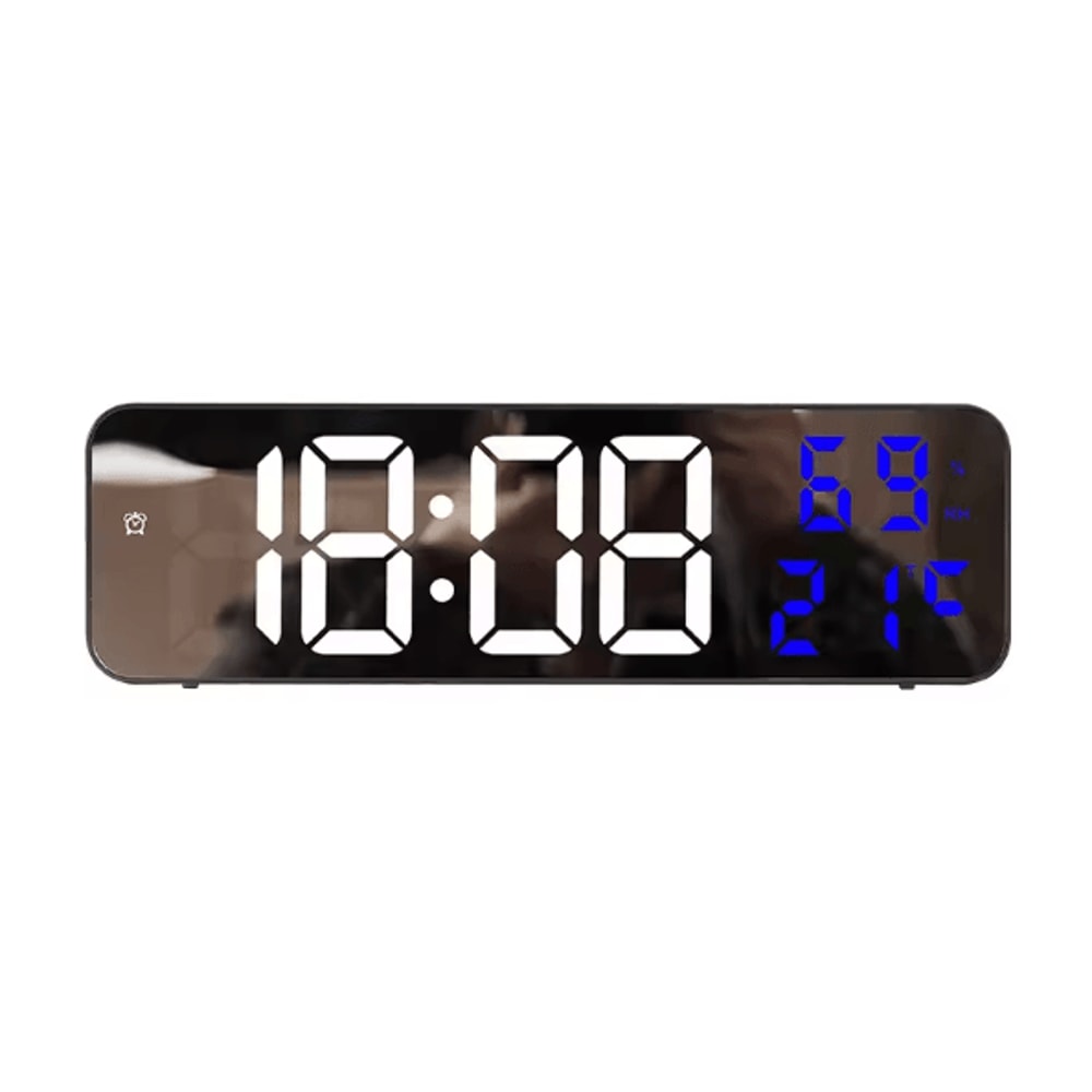 TimeMax 9Inch LED Digital Wall Clock With Temperature Humidity Display 6