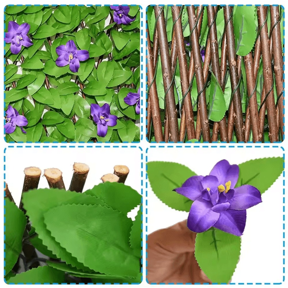 GreenScape Expandable Artificial Ivy Privacy Screen Fence For Balcony Garden 2