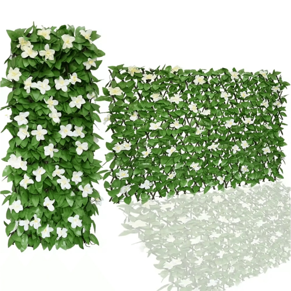 GreenScape Expandable Artificial Ivy Privacy Screen Fence For Balcony Garden 5