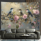 FloraVibe Hummingbird Floral Wall Tapestry Elegant Bedroom Office Decor 0
