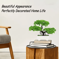 greenzen artificial bonsai plant fake flower tree for home & garden decor