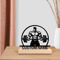 IronForm Personalized Weightlifting Metal Art Statue With Wooden Base Gym Gift Decor 1