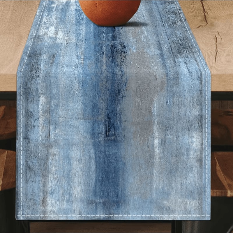 VIKAMA TieDye Farmhouse Linen Table Runner Rustic Dining Party Decor 1