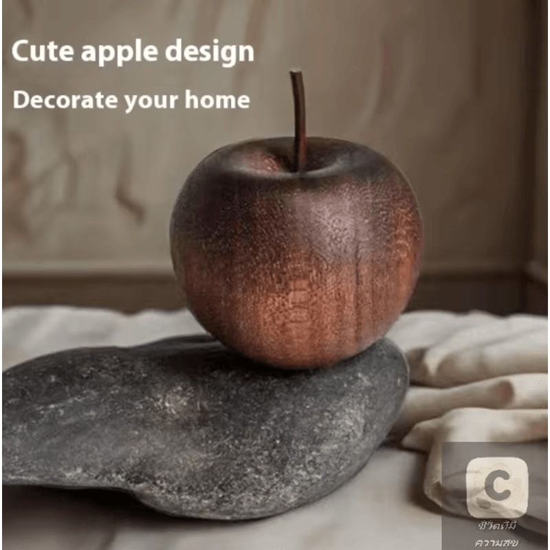 VIKAMA Wooden Apple Essential Oil Diffuser Natural Aromatherapy Decor For Home Car 3
