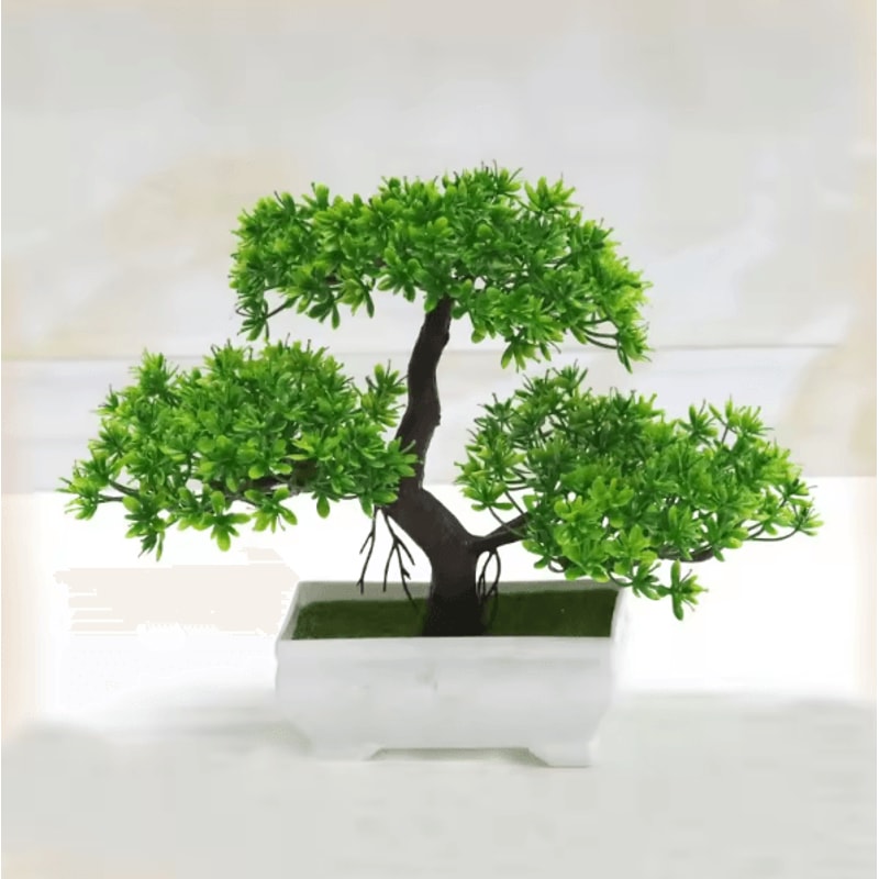 ZenLeaf Artificial Bonsai Tree Plastic Bionic Plant For Home Office Decor 0