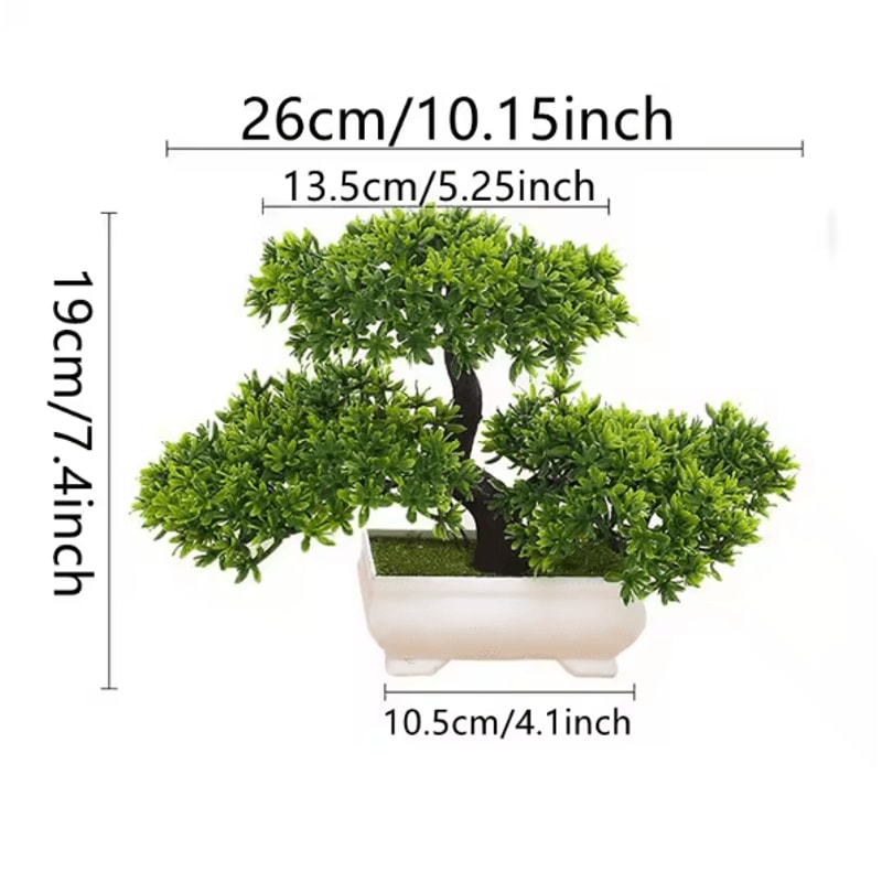 ZenLeaf Artificial Bonsai Tree Plastic Bionic Plant For Home Office Decor 5