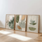 VIKAMA 3PCS Bohemian Plant Canvas Wall Art Earth Tone Minimalist Decor Set 0