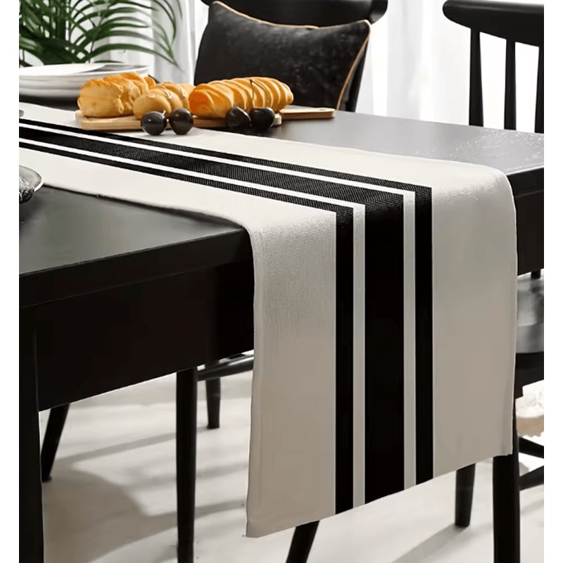 VIKAMA Modern Geometric Table Runner For Outdoor Dining Party Decor 1