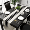 VIKAMA Modern Geometric Table Runner For Outdoor Dining Party Decor 2