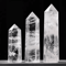 CrystalAura Natural Clear Quartz Crystal Point Obelisk Wand For Healing Decor 0